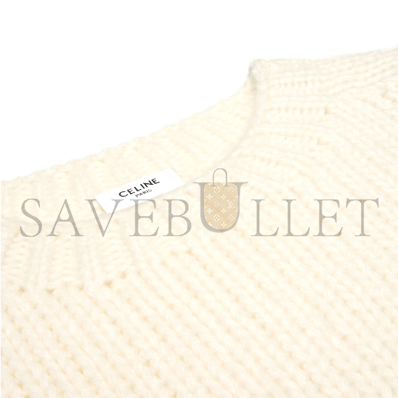 CELINE CREWNECK SWEATER IN CASHMERE AND SILK RY0JL0899.01OW CELINE CREWNECK SWEATER IN CASHMERE AND SILK RY0JL0899.01OW
